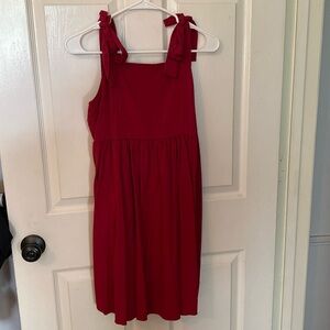 Deep Red Minidress